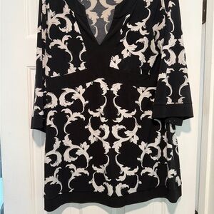 Black and White Patterned Top